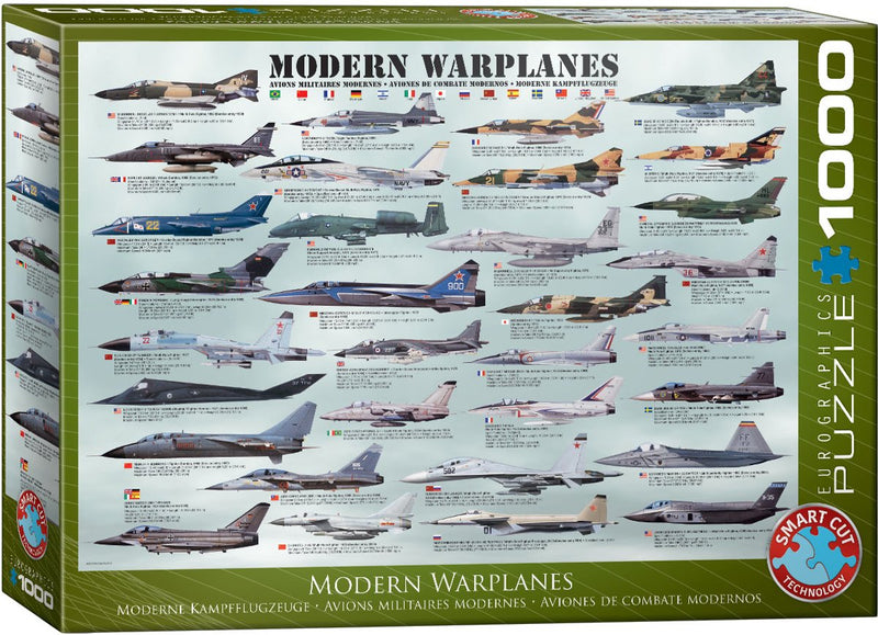 Eurographics - autres avions de guerre [avions de guerre modernes] - 1000 pièces 68×48cm (l×h) - puzzle