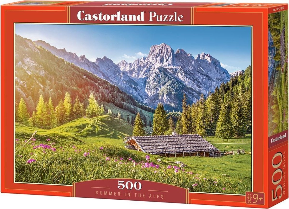 Castorland L'été dans les Alpes – puzzle – 500 pièces – finition satinée – ajustement parfait – qualité européenne