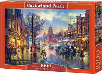 Route de l'abbaye de Castorland années 1930 - puzzle - 1 000 pièces - finition satinée - ajustement parfait - qualité européenne