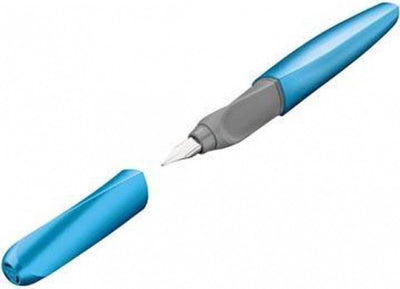 Pelikan twist - stylo plume - bleu givré m + 2x cartouche d'encre standard