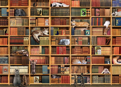 Cobble Hill puzzle chat puzzle 1000 pièces - la bibliothèque des chats.