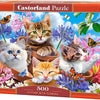Selecta castorland puzzle chatons avec fleurs, 500 pcs.