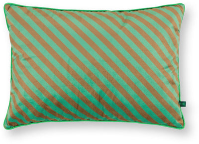 Pip studio coussin décoratif block stripes - coussin pour le salon - vert - 35x50cm