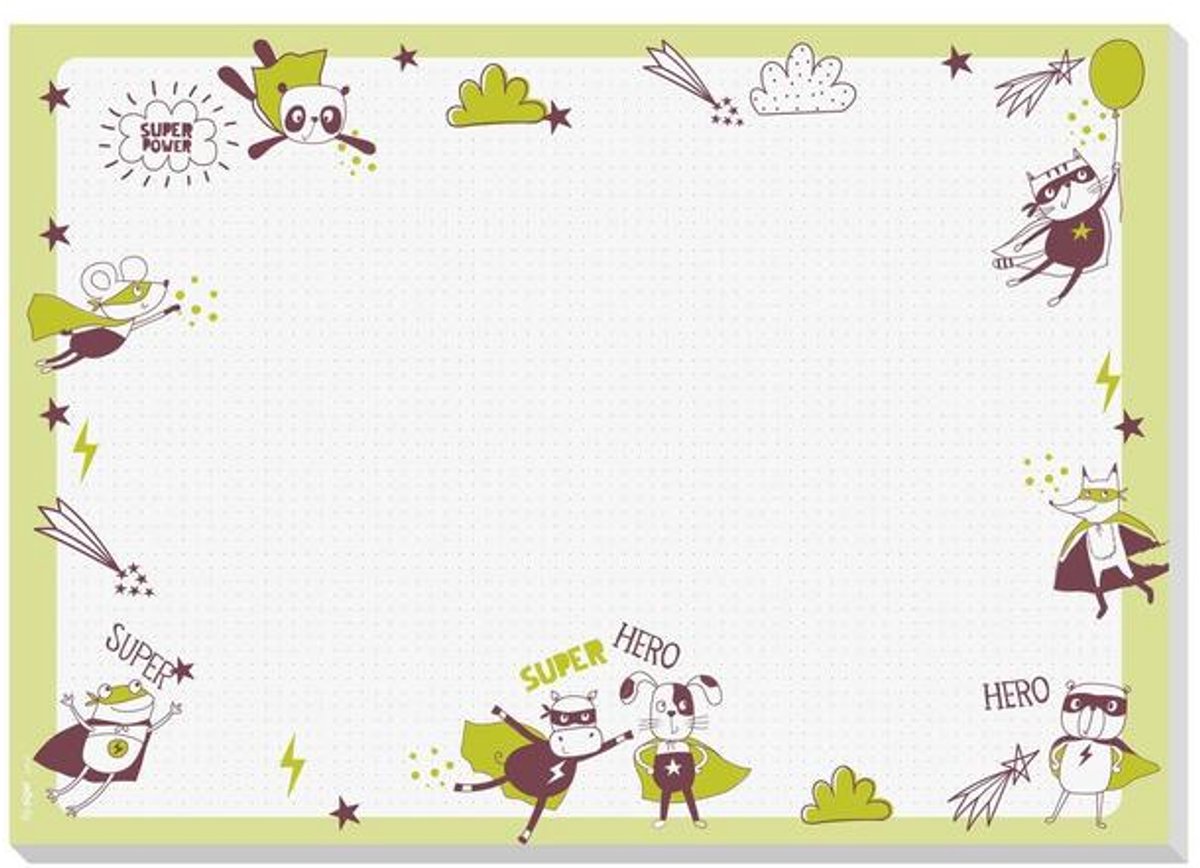 Sous-main sans marque sigel - petits héros - format A3 - 30 feuilles déchirables - si-ho900