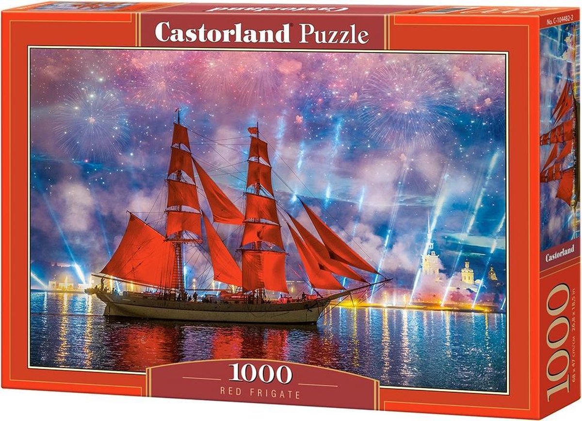 Frégate rouge Castorland - puzzle - 1 000 pièces - finition satinée - ajustement parfait - qualité européenne