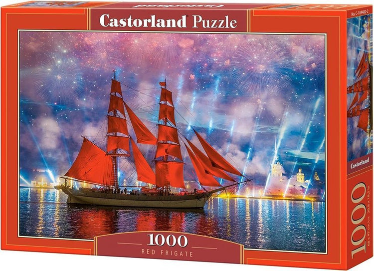 Frégate rouge Castorland - puzzle - 1 000 pièces - finition satinée - ajustement parfait - qualité européenne