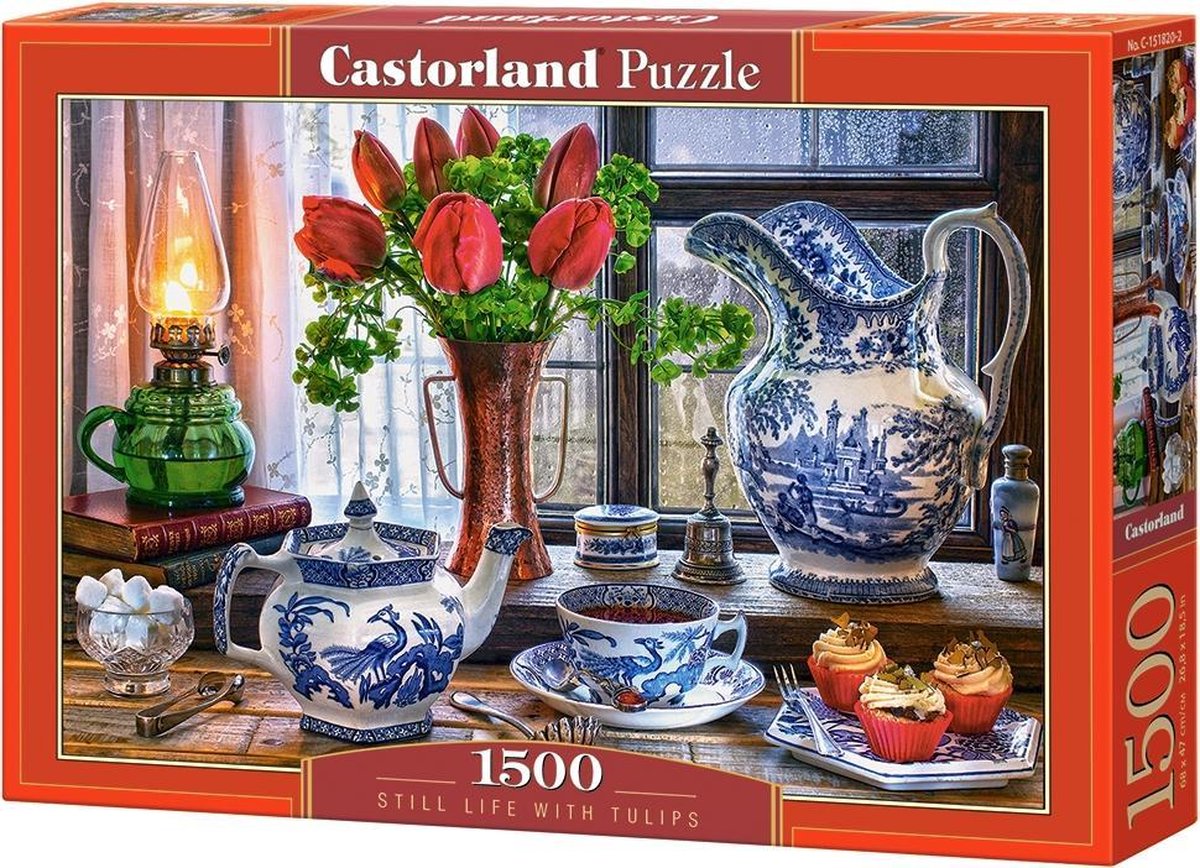 Castorland nature morte aux tulipes – puzzle – 1 500 pièces – finition satinée – ajustement parfait – qualité européenne