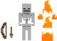 Figurine squelette Minecraft, 6 ans, multicolore, en plastique