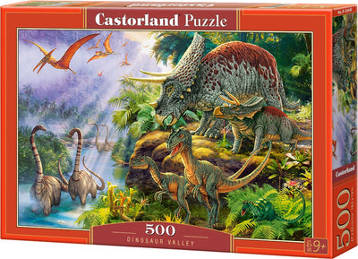 Vallée des dinosaures Castorland – puzzle – 500 pièces – finition satinée – ajustement parfait – qualité européenne