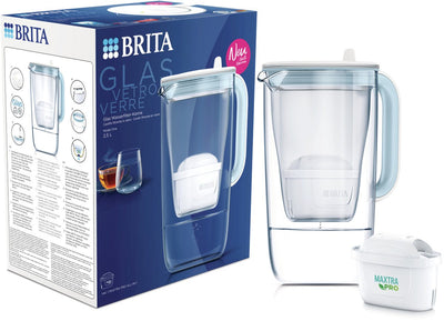 Carafe filtrante en verre Brita 2,5 l + filtre à eau maxtra pro 1050449