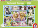 Schmidt puzzle chiots junior carton vert 200 pièces