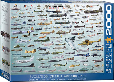 Eurographics - évolution des avions militaires - 2000 pièces 97×68cm (l×h) - puzzle