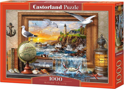 Castorland marine to life - puzzle - 1 000 pièces - finition satinée - ajustement parfait - qualité européenne
