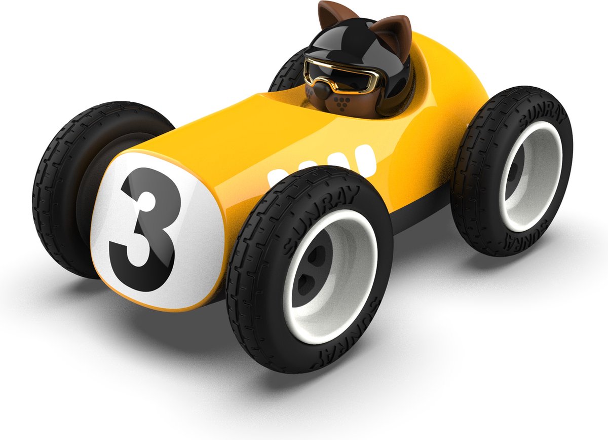 Playforever - petite voiture - oeuf sunnysider - jaune