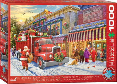 Eurographics - le camion du père Noël mack b6 (le camion du père noël mack b6) - greg giordano - 1000 pièces - 68×48cm - puzzle de Noël