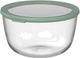 Récipient alimentaire en verre Mepal rond cirqula - 3000 ml - récipients alimentaires en verre - résistant à la chaleur jusqu'à 550 °c. sans couvercle - contenants de préparation de repas - sauge nordique