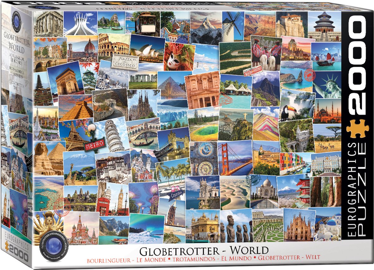 Eurographics - monde - globe-trotter - 2000 pièces 97×68cm (l×h) - puzzle