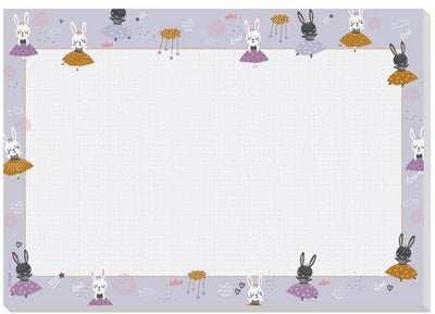 Sous-main sans marque Sigel - Ballerines lapins - taille a3 - 30 feuilles déchirables - si-ho920