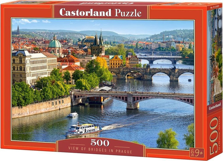 Castorland vue des ponts de Prague – puzzle – 500 pièces – finition satinée – ajustement parfait – qualité européenne