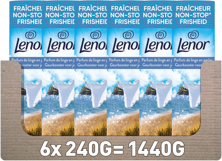 Lenor booster de parfum brise d'été au bord de la mer - 6 x 240 grammes - parfum de lavage