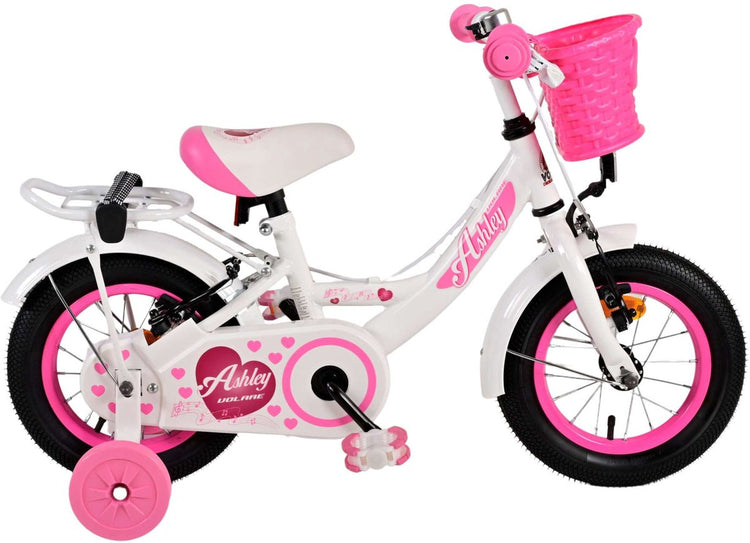 Volare Ashley Children's Bicycle - Girls - 12 pouces - blanc - deux freins à main