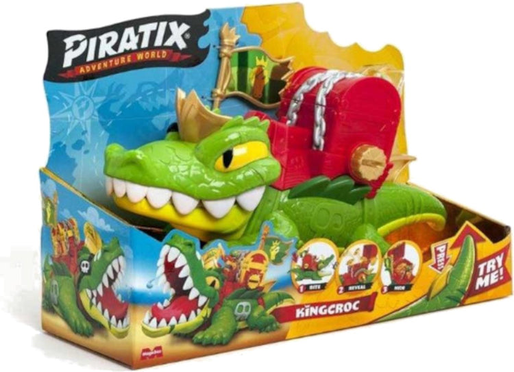 Boîte magique - ensemble pirate roi croc - figurine de jeu crocodile - capitaine exclusif - aventure dans la jungle