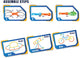 Eddy Toys Jumping Domino Blast Set 36 pièces - Jeu de dominos pour enfants avec effet pop-up - Jeu de dominos sautants avec action - Jeu de cascades de dominos piste de dominos interactive - Amusant de construction coloré