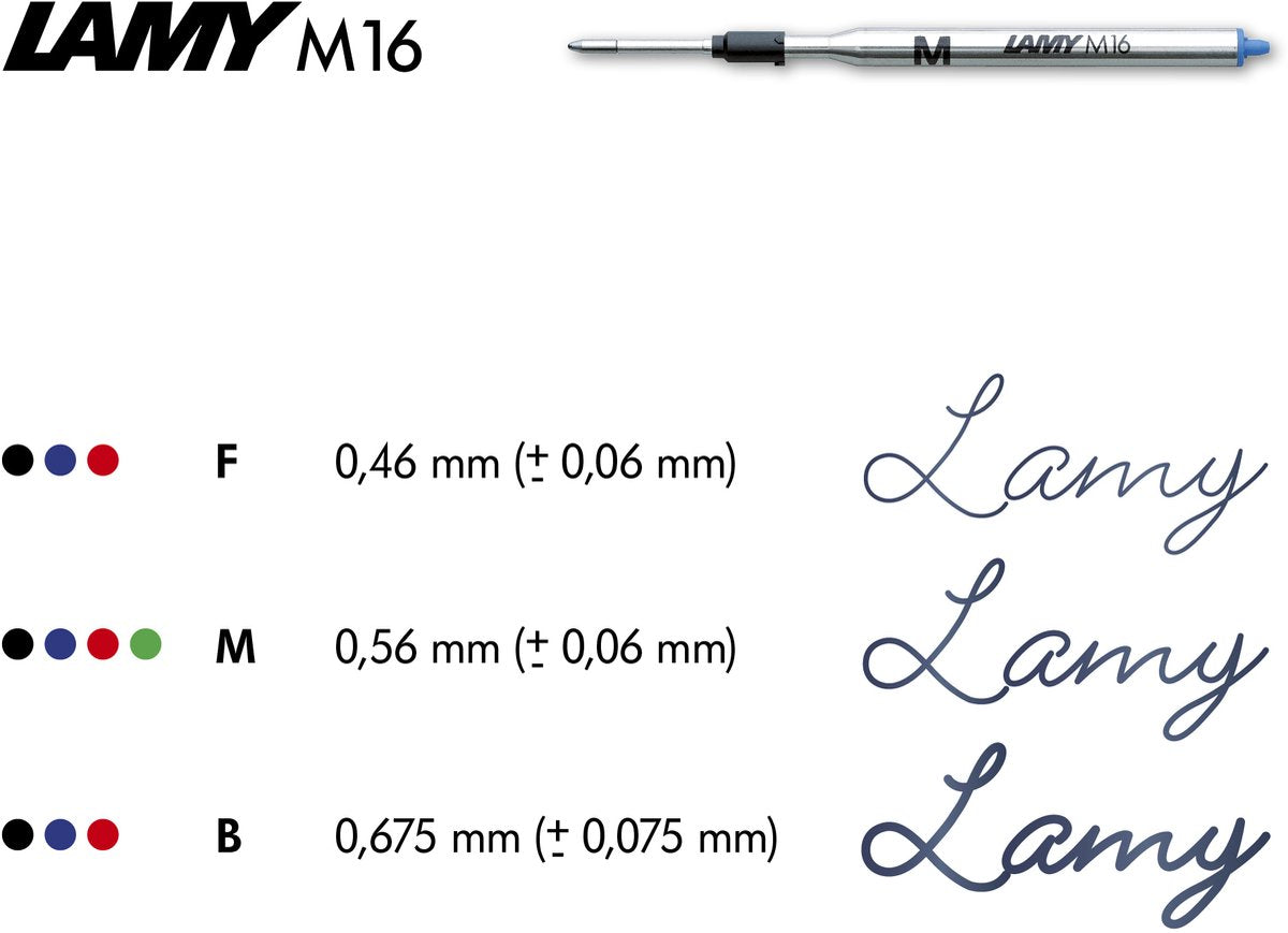 Stylo à bille Lamy scala 251 - acier inoxydable brossé, finition satinée avec mécanisme rotatif - incl. recharge m 16 grande capacité en noir