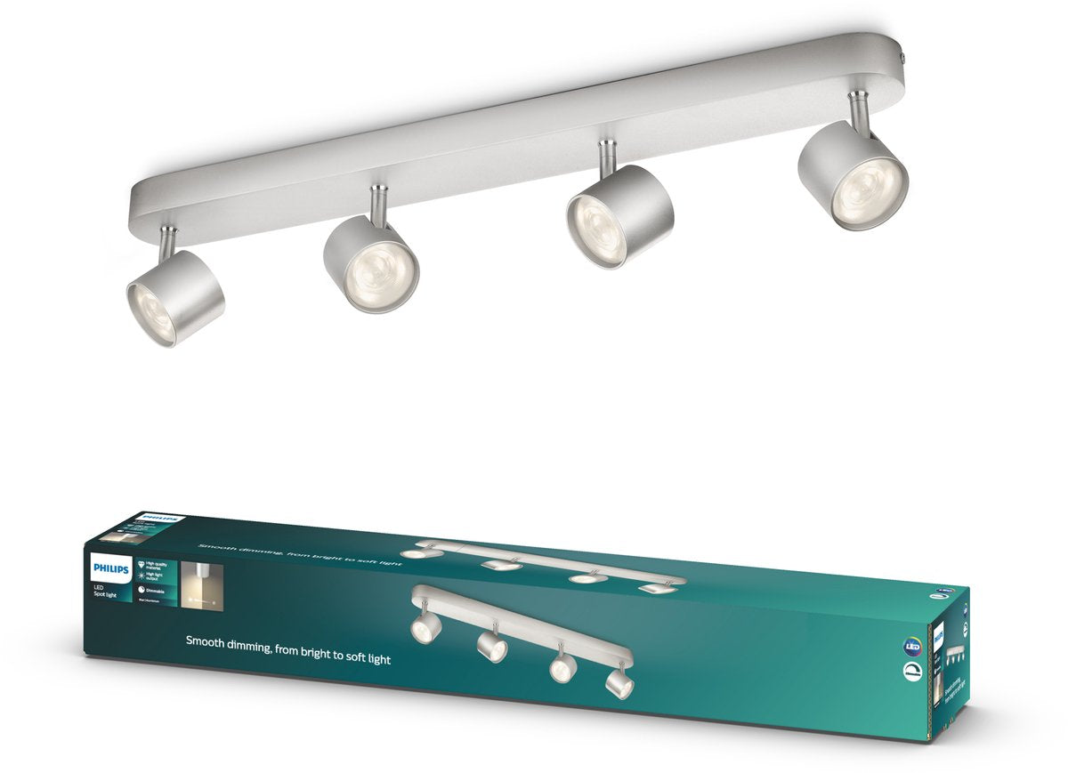 Spot en saillie Philips LED Philips star - 4 lumières - aluminium