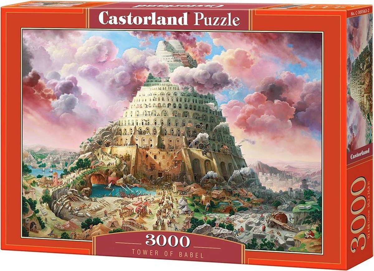 Castorland Tour de Babel – puzzle – 3 000 pièces – finition satinée – ajustement parfait – qualité européenne