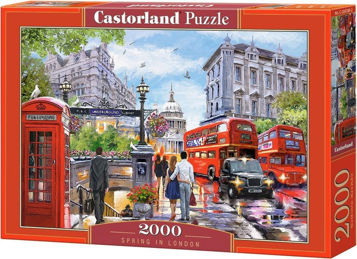 Printemps Castorland à Londres – puzzle – 2 000 pièces – finition satinée – ajustement parfait – qualité européenne