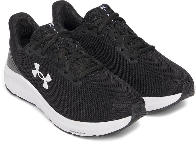 Under Armour UA W Charged Pursuit 4 Chaussures de sport pour femme - Noir - Blanc