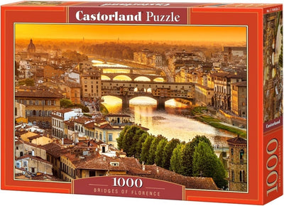 Castorland ponts de Florence – puzzle – 1 000 pièces – finition satinée – ajustement parfait – qualité européenne