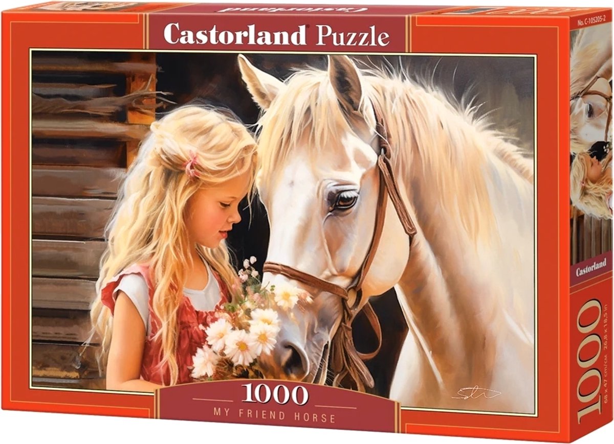 Castorland mon ami cheval – puzzle – 1000 pièces – finition satinée – ajustement parfait – qualité européenne