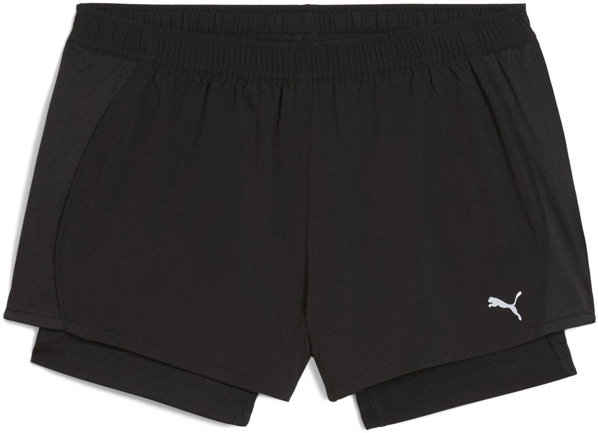 Puma w run speed 2in1 3 short de sport femme - noir