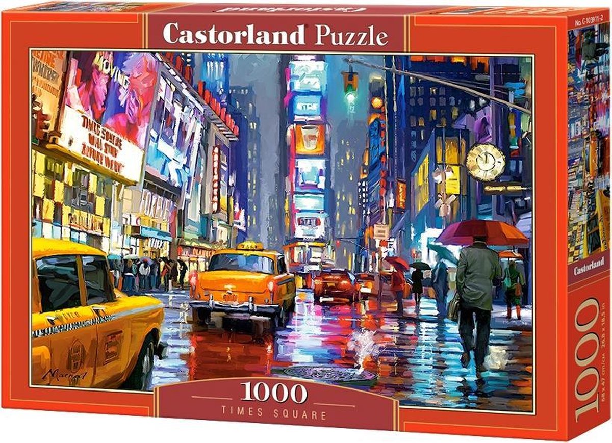 Castorland Times Square – puzzle – 1 000 pièces – finition satinée – ajustement parfait – qualité européenne
