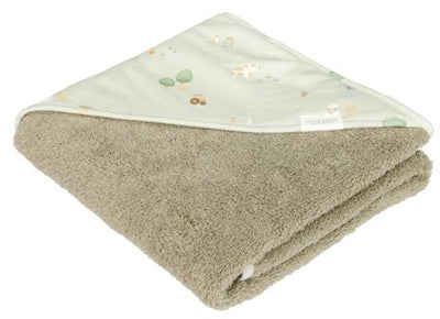 Petite cape de bain hollandaise - 100 x 100 - verte - petite ferme