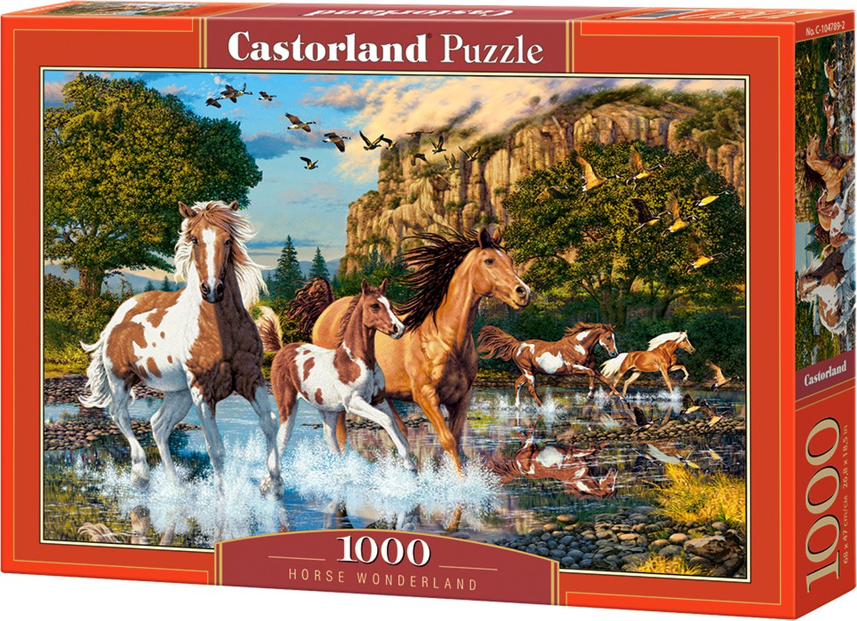 Castorland Horse Wonderland – Puzzle – 1 000 pièces – Finition satinée – Ajustement parfait – Qualité européenne