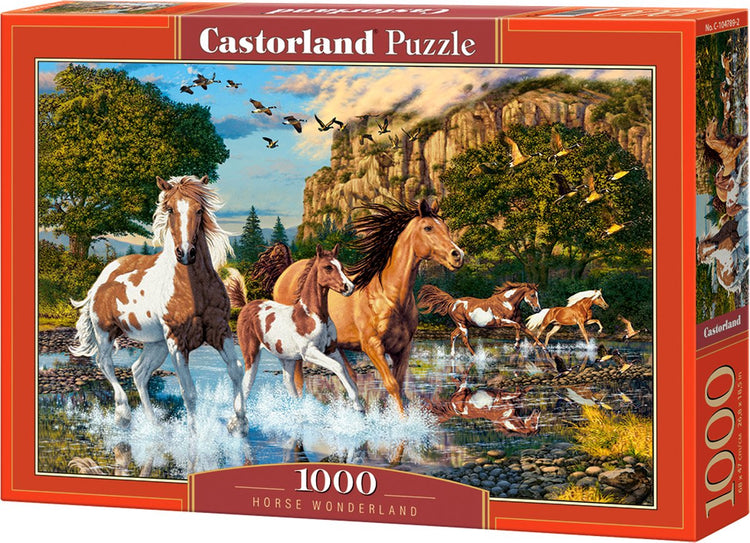 Castorland Horse Wonderland – Puzzle – 1 000 pièces – Finition satinée – Ajustement parfait – Qualité européenne