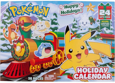 Calendrier de l'Avent Pokémon Jazwares - Calendrier de vacances multipack de 24 figurines de combat