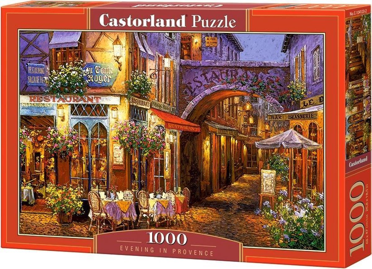 Selecta puzzle castorland soirée en provence, 1000 pcs.