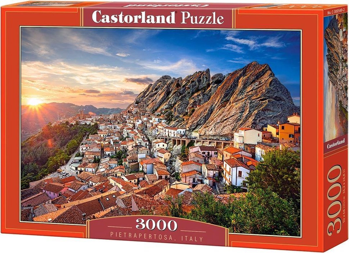 Castorland pietrapertosa, Italie – puzzle – 3 000 pièces – finition satinée – ajustement parfait – qualité européenne