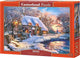 Chalet d'hiver Castorland – puzzle – 500 pièces – finition satinée – ajustement parfait – qualité européenne