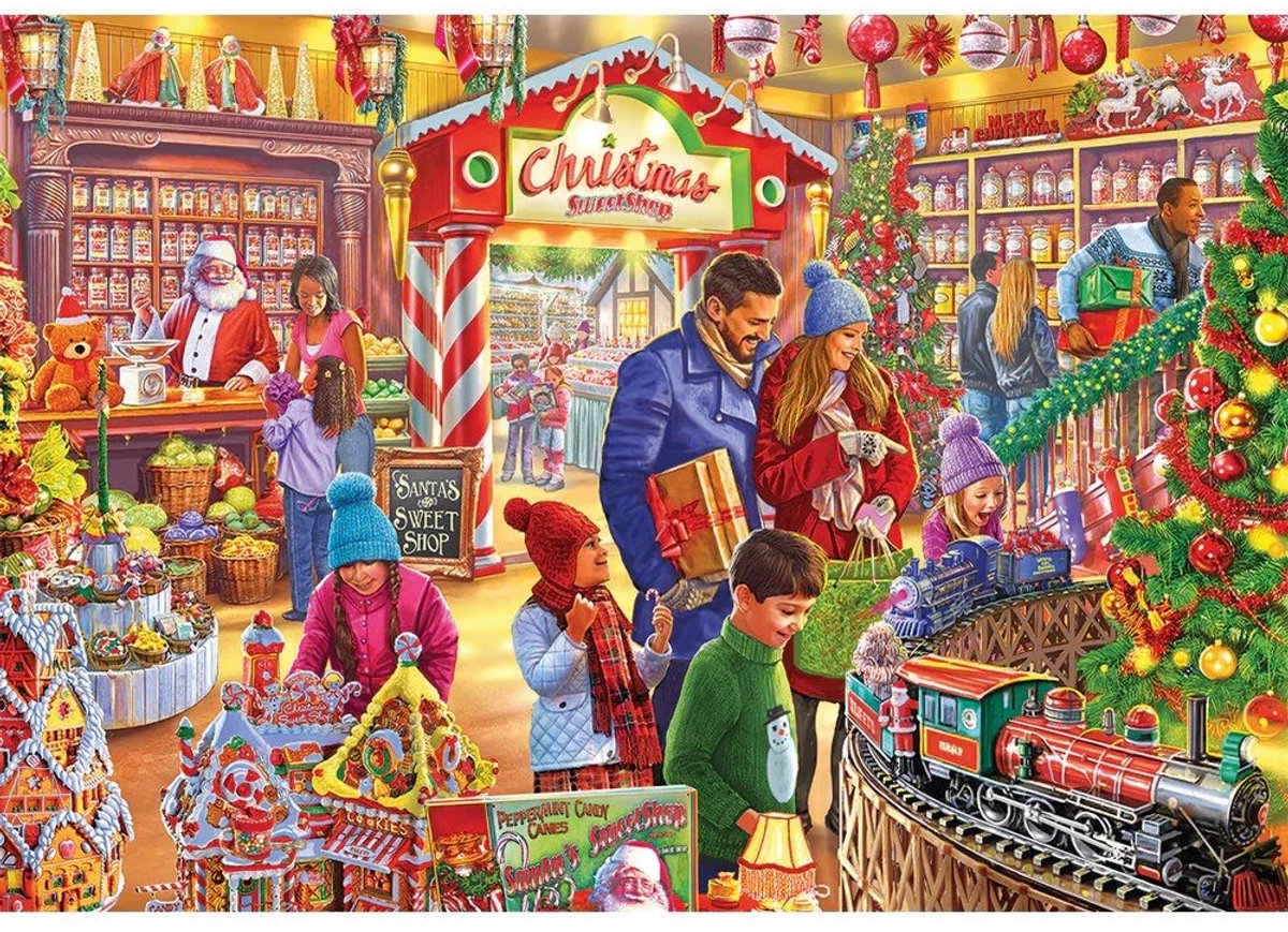 Puzzle de Noël Gibsons Santa's Sweetshop 250XL - pièces extra grandes.