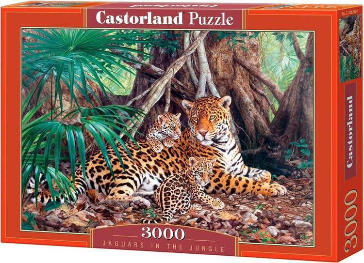Castorland Jaguars dans la jungle – puzzle – 3 000 pièces – finition satinée – ajustement parfait – qualité européenne