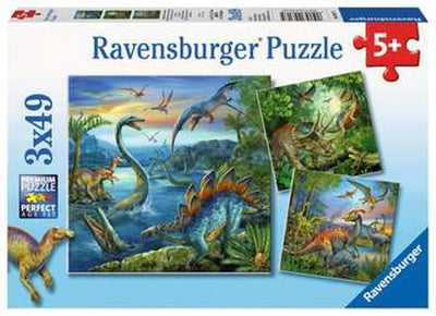 Ravensburger - Dinosaurs 3x49st.