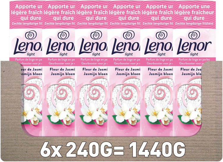 Lenor booster de parfum léger fleur de jasmin - 6 x 240 grammes - parfum lavant