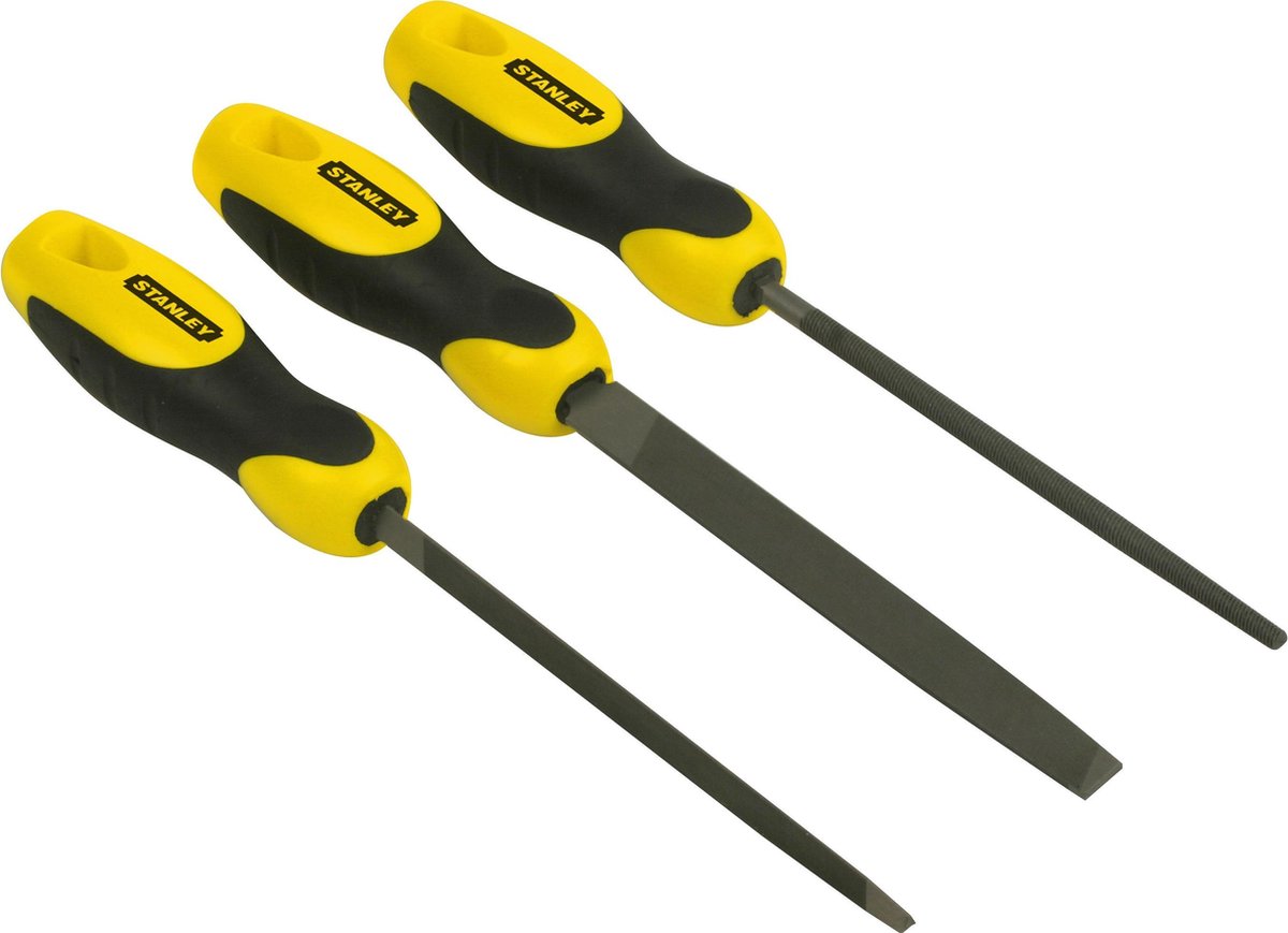 Stanley jeu de 3 limes bâtardes 150mm - 0-22-445