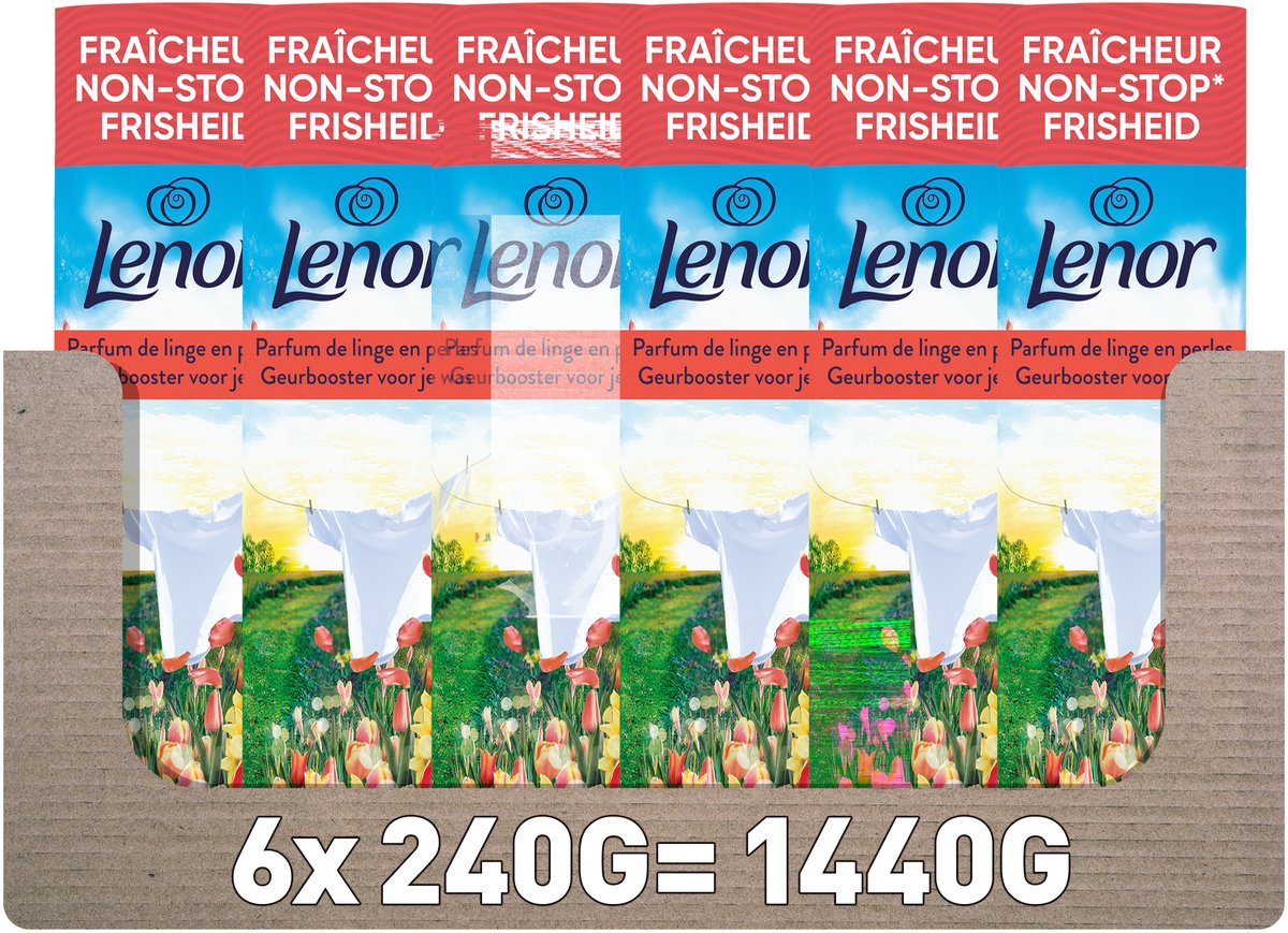 Lenor booster de parfum journée de printemps ensoleillée - 6 x 240 grammes - parfum lavant