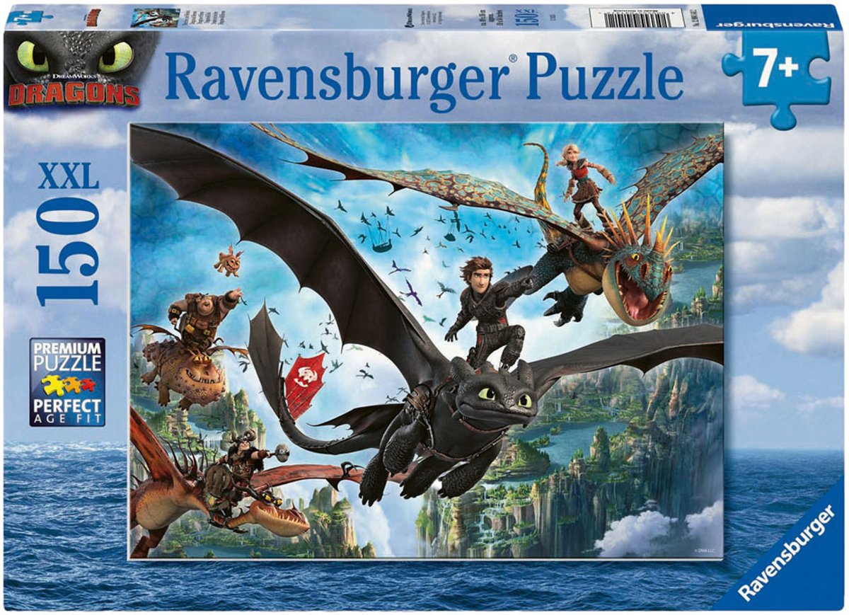 Ravensburger puzzle dragons et héros - 150 pcs. XXL